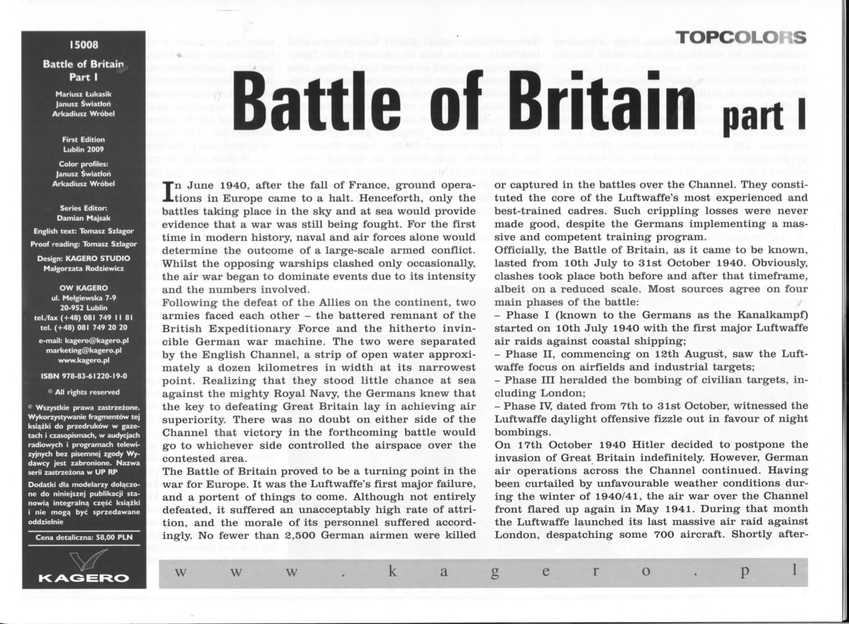 Battle Of Britain Part I