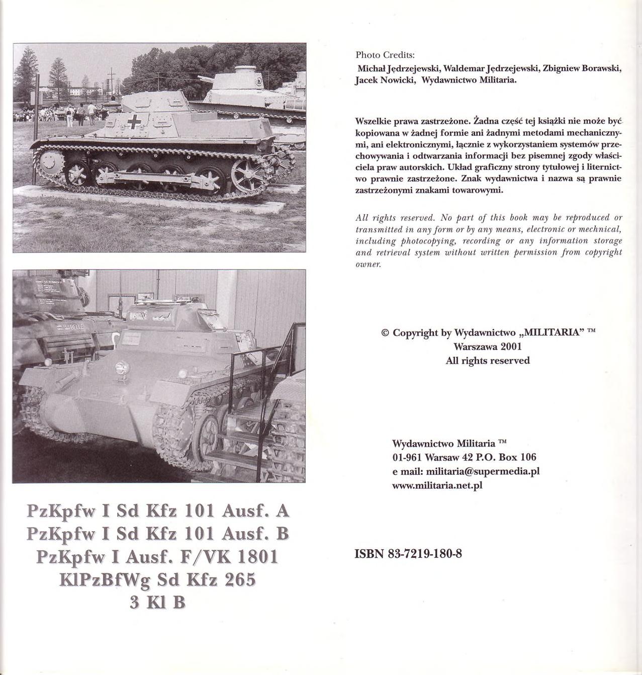 Militaria In Detail No. 09 - Pzkpfw 1/Kipzbfwg