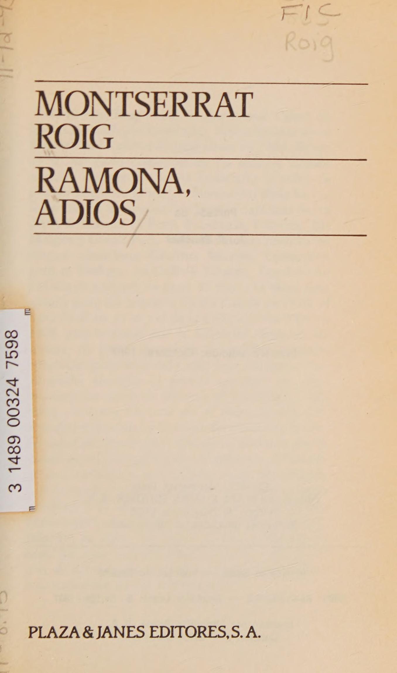 Ramona, Adios/Ramona, Goodbye