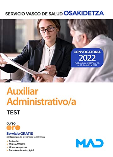 Auxiliar Administrativo a de Osakidetza Servicio Vasco de Salud. Test