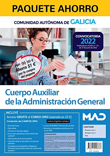 Paquete Ahorro Cuerpo Auxiliar de la Comunidad Autonoma de Galicia. Ahorra 51 EUR