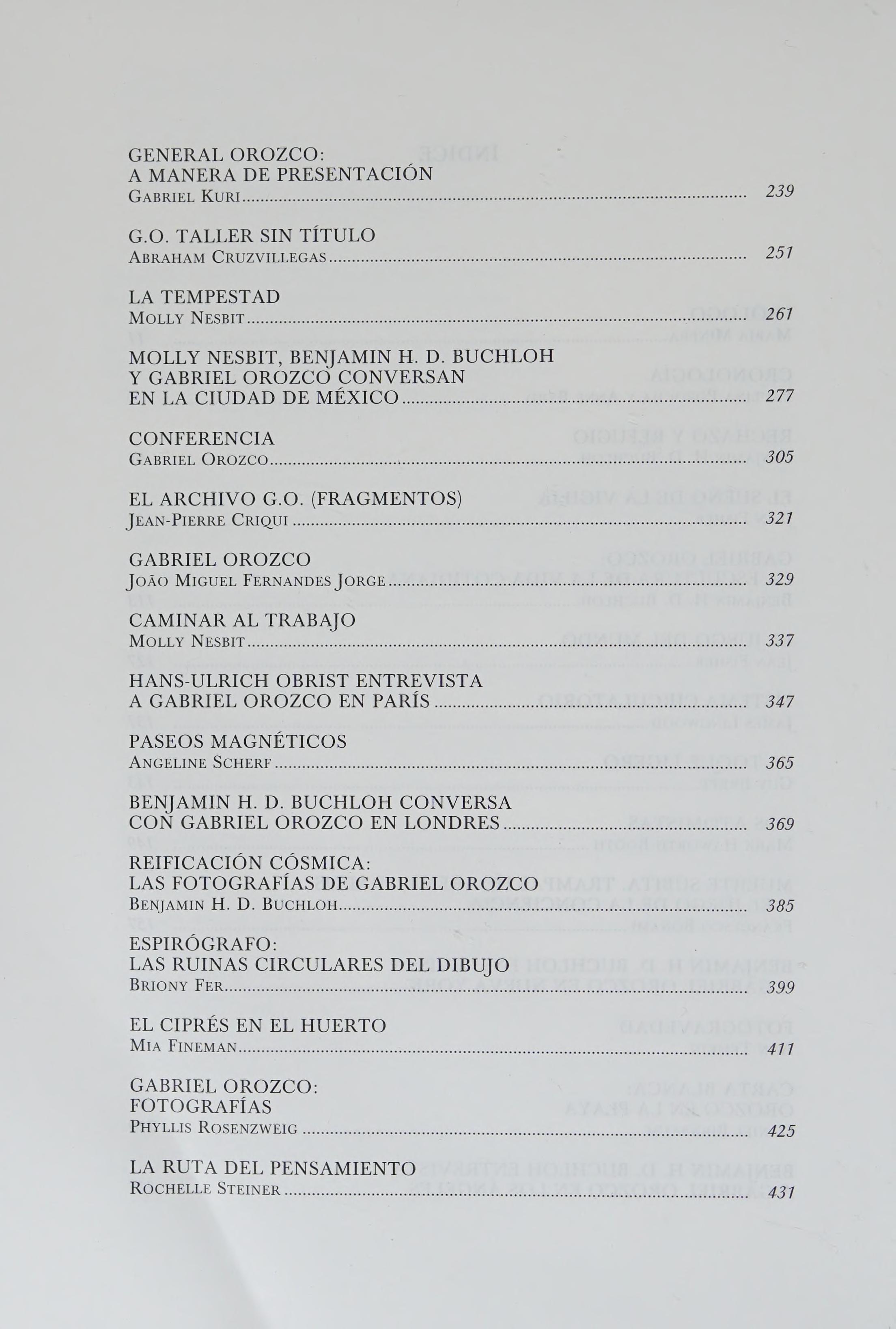 Textos Sobre la Obra de Gabriel Orozco