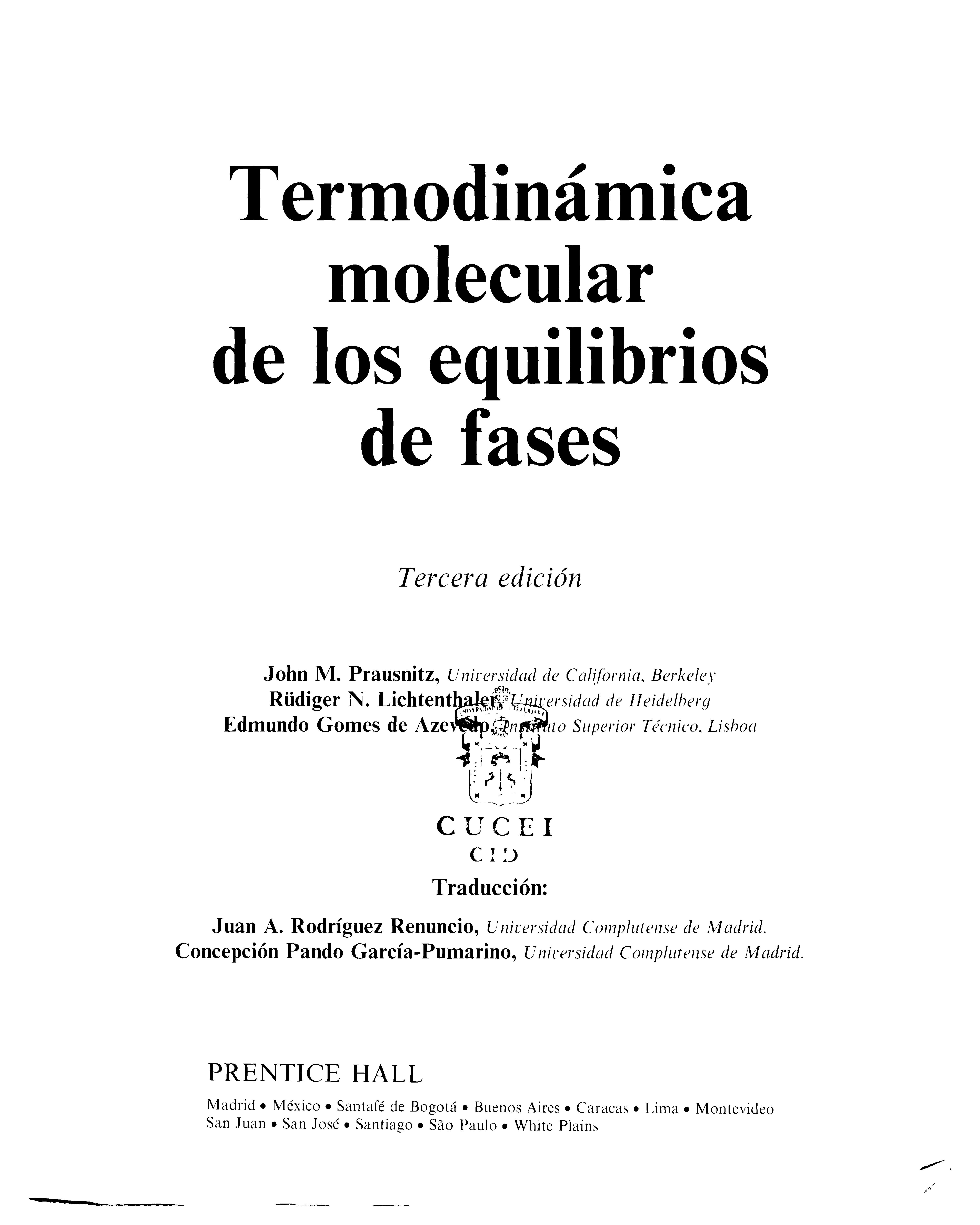Termodinamica Molecular 3 Edicion