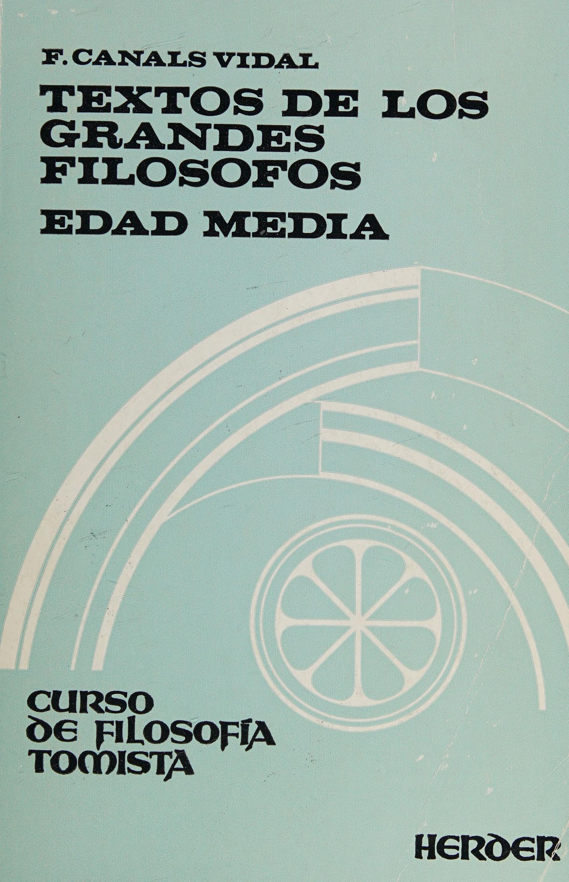 Textos De Los Grandes Filósofos. Edad Media