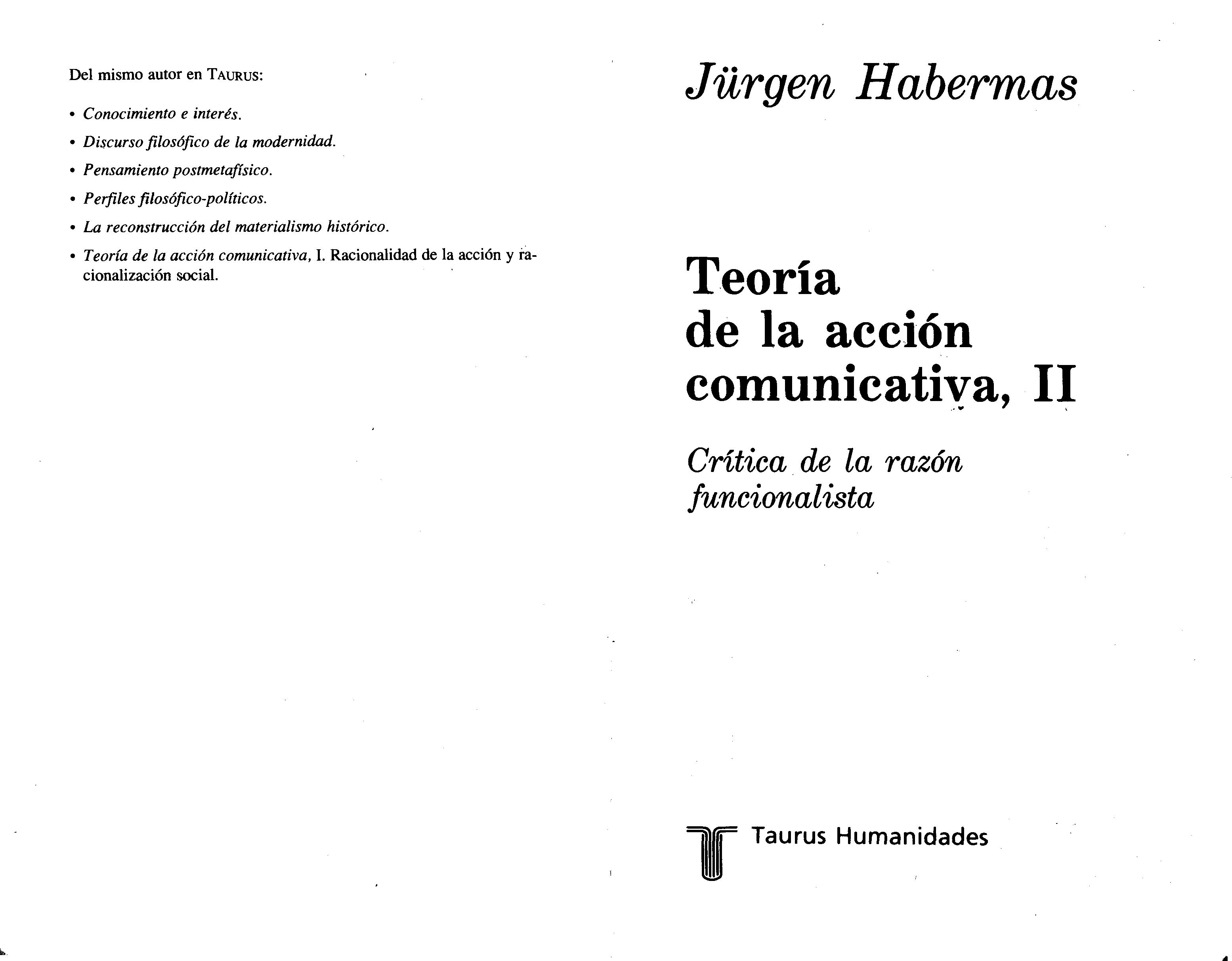 Teoria de La Accion Comunicativa I