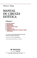 Manual de Cirugia Estetica Tomo II Con DVD