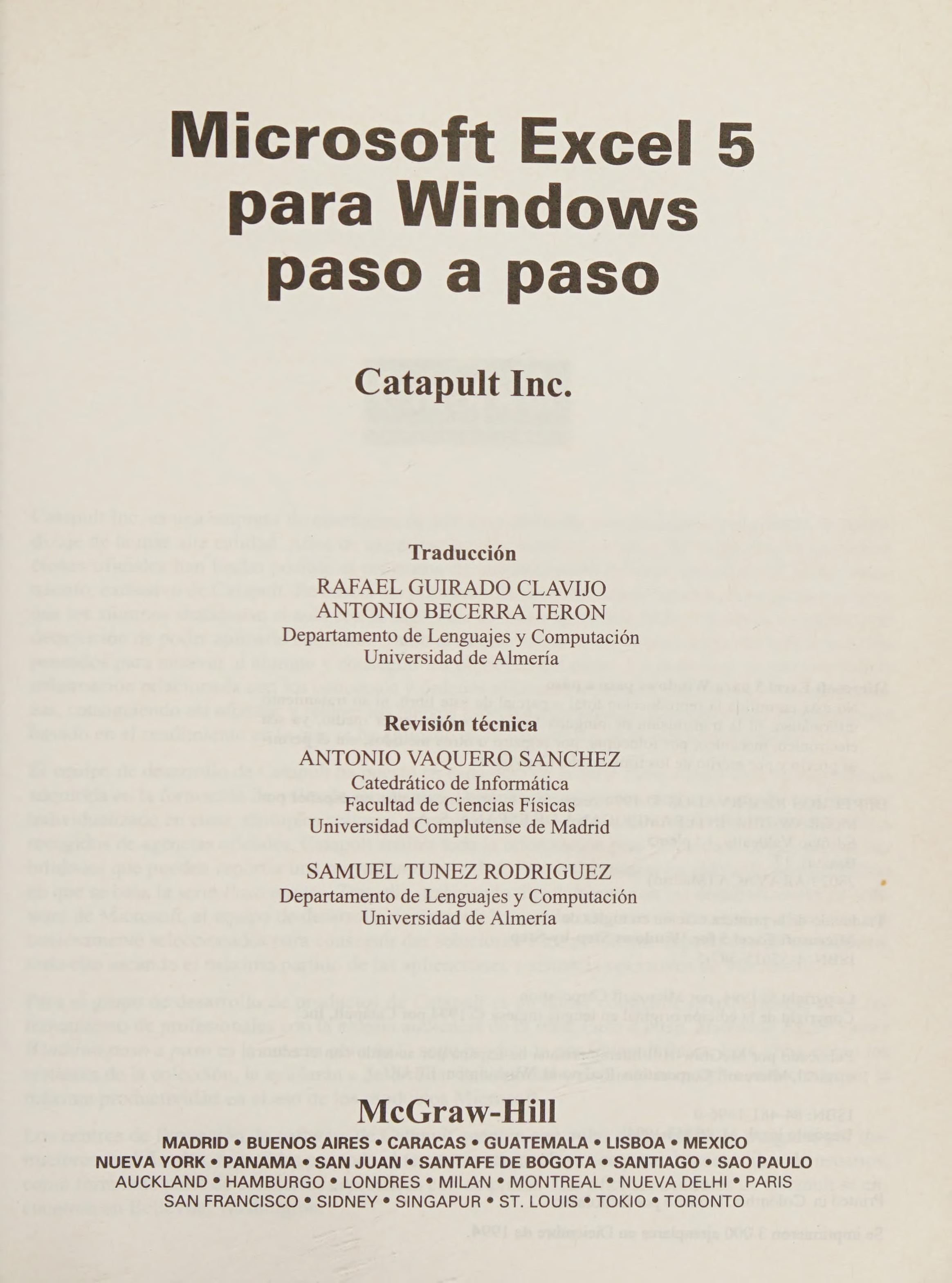 Microsoft Excel 5 - Paso a Paso