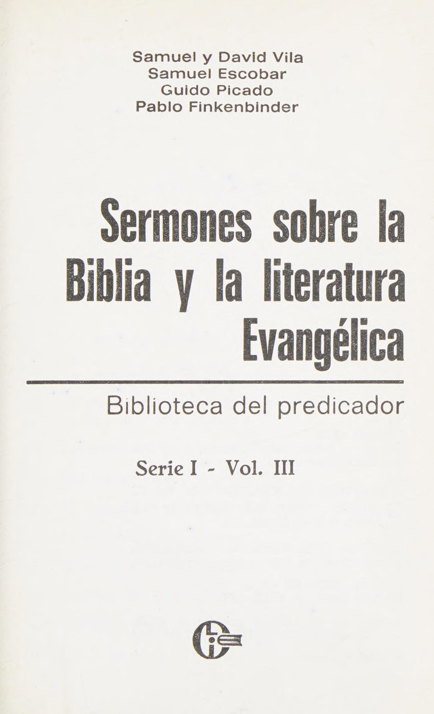 Sermones sobre la Biblia y la literatura Evangelica