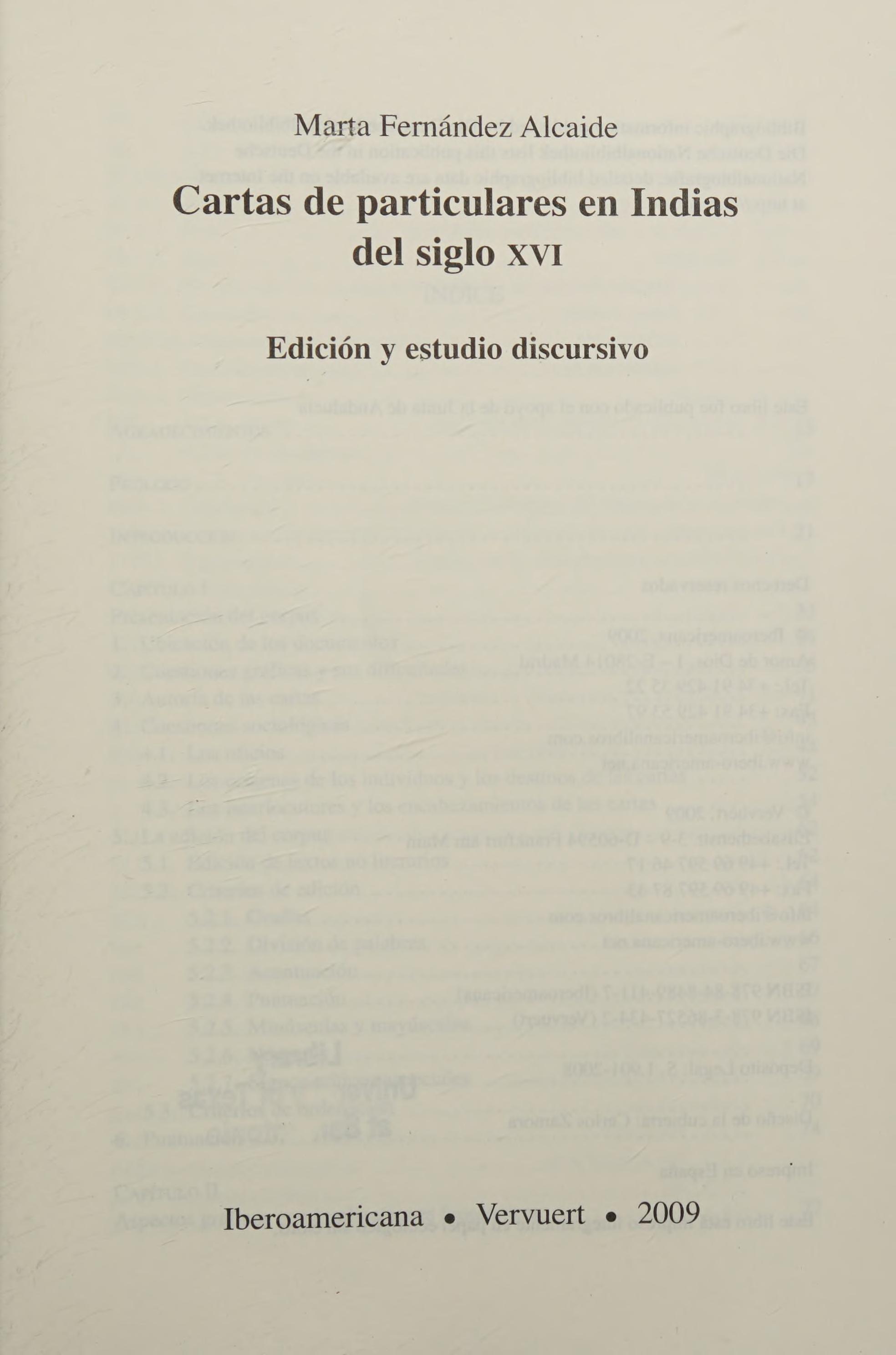 Cartas de particulares en Indias del siglo XVI