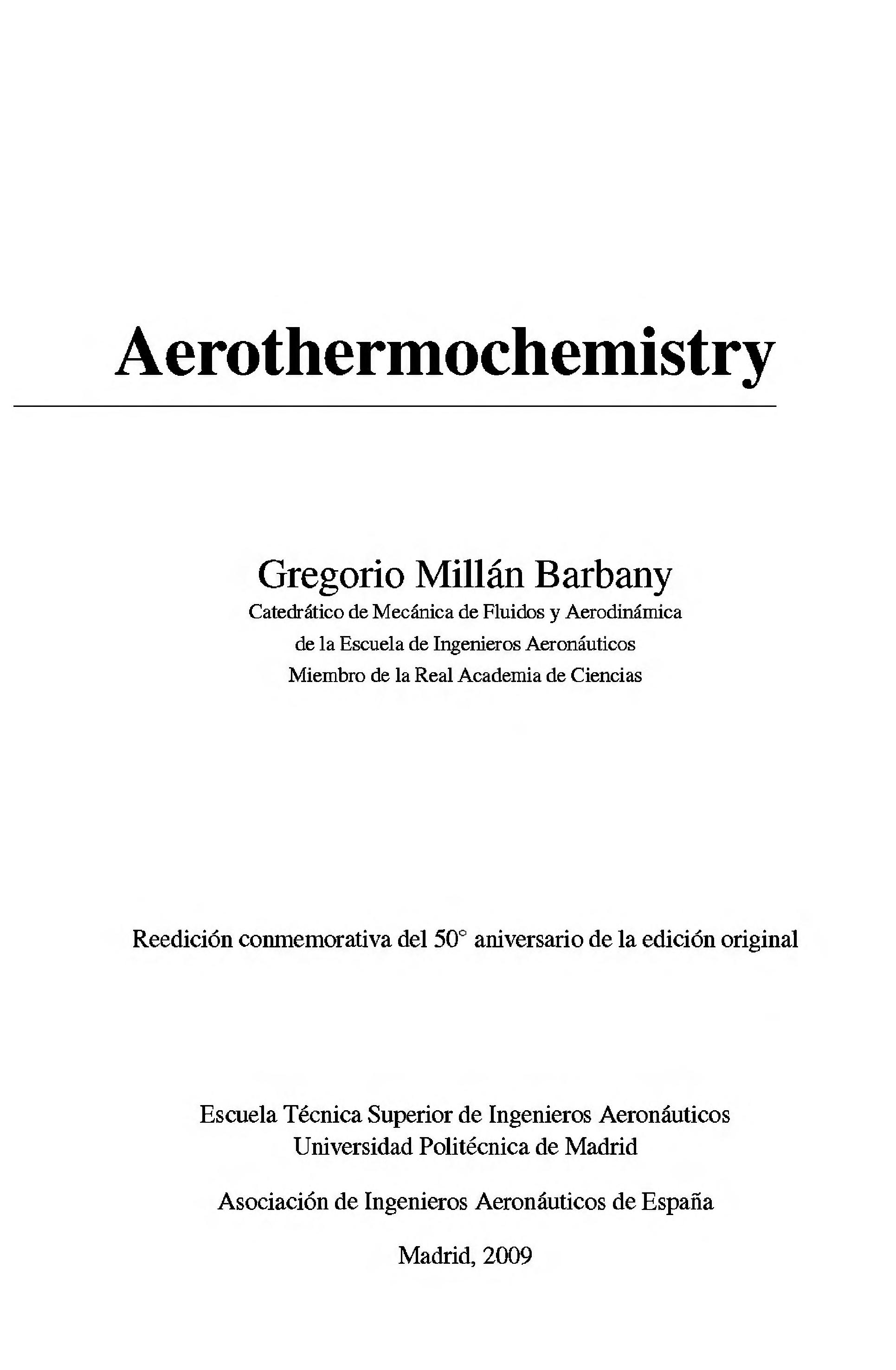 Aerothermochemistry