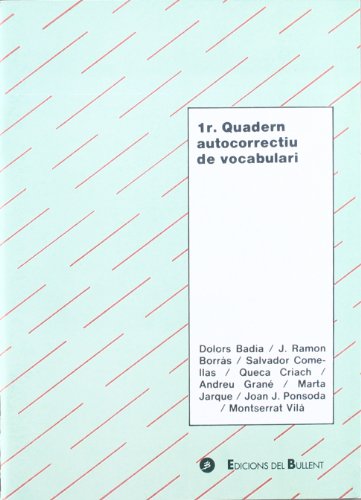 1r Quadern autocorrectiu de vocabulari