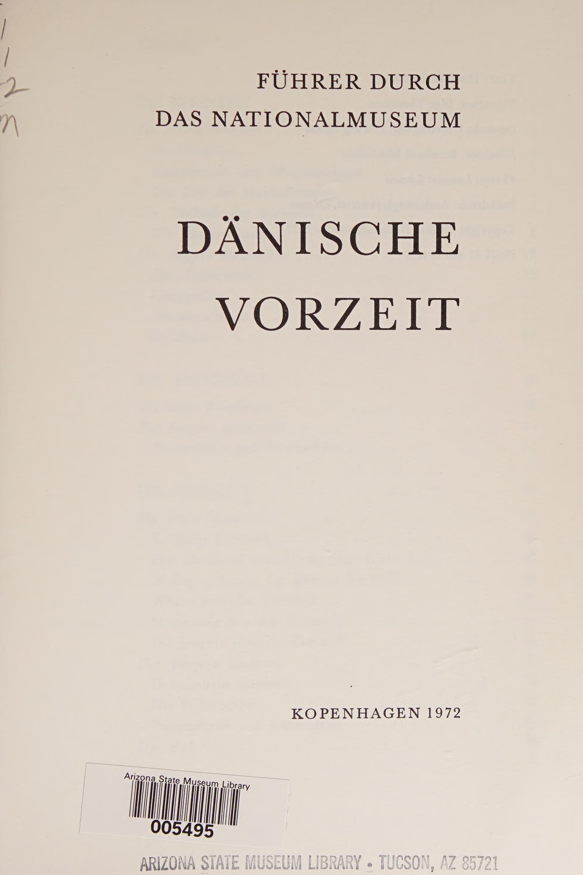 Danische Vorzeit