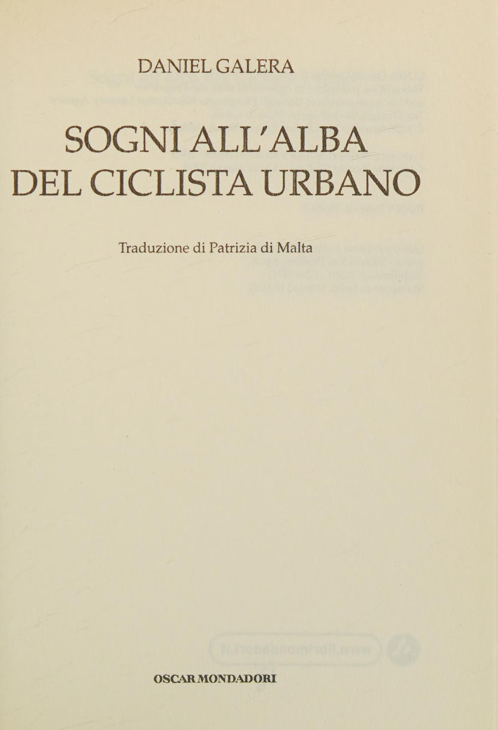 Sogni All'Alba Del Ciclista Urbano
