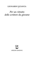 Per Un Ritratto Dello Scrittore Da Giovane