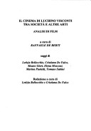 Il cinema di Luchino Visconti tra societa e altre arti