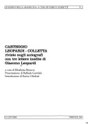 Carteggio Leopardi-Colletta. Con Tre Lettere Inedite Di Giacomo Leopardi