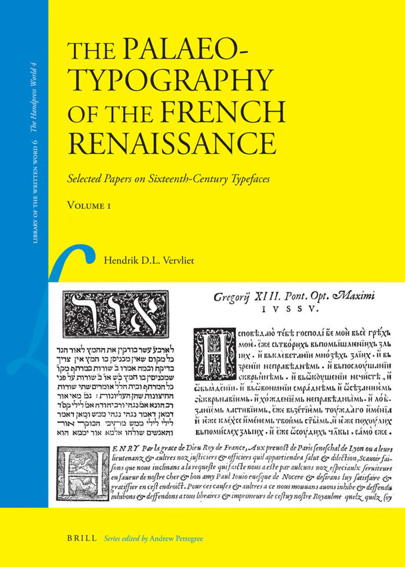 The palaeotypography of the French Renaissance
