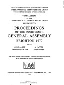 Transactions of the International Astronomical Union, Volume XIVB