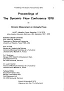 Proceedings of the Dynamic Flow Conference 1978 on Dynamic Measurements in Unsteady Flows