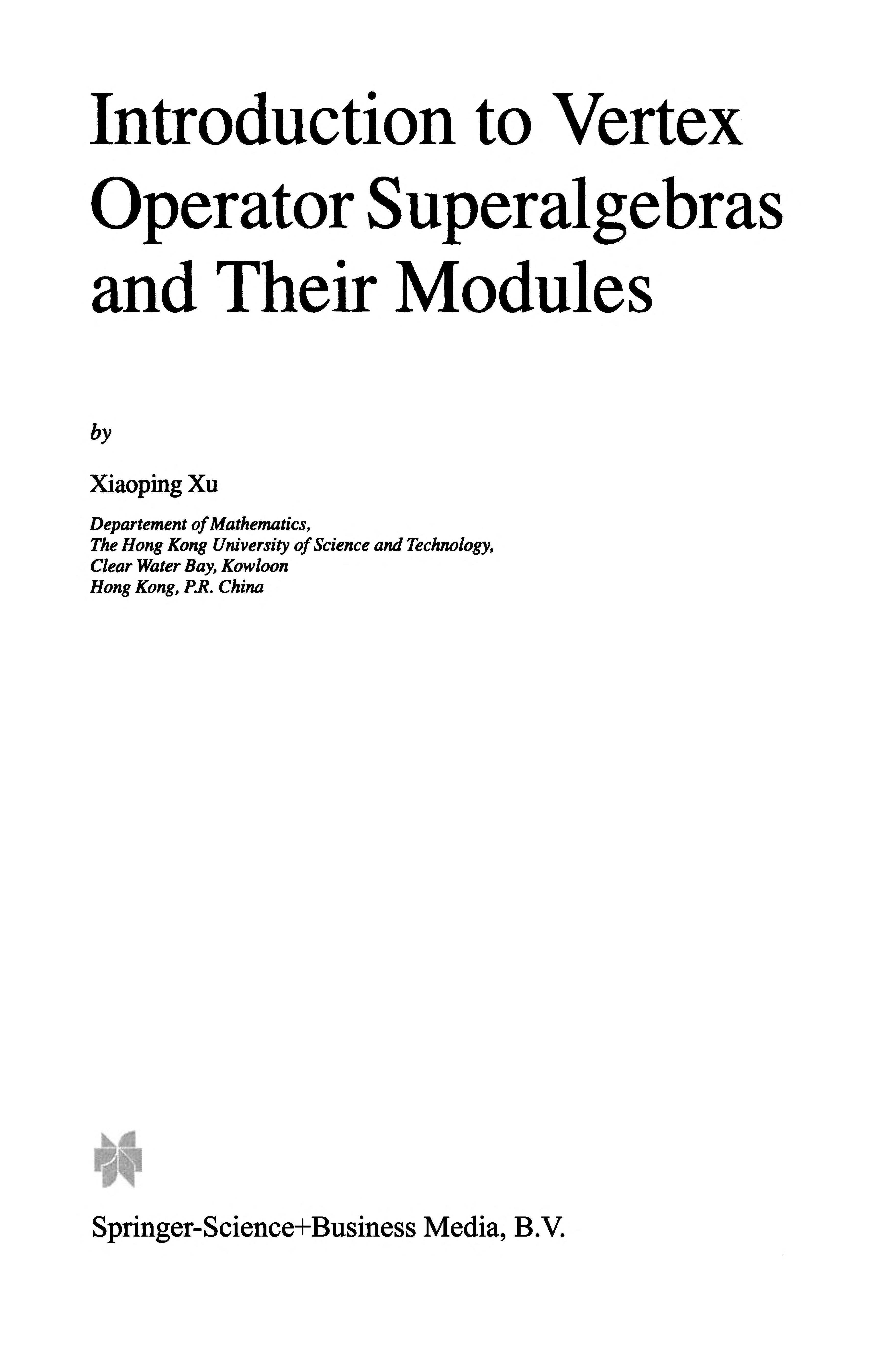 Introduction to Vertex Operator Superalgebras and Their Modules