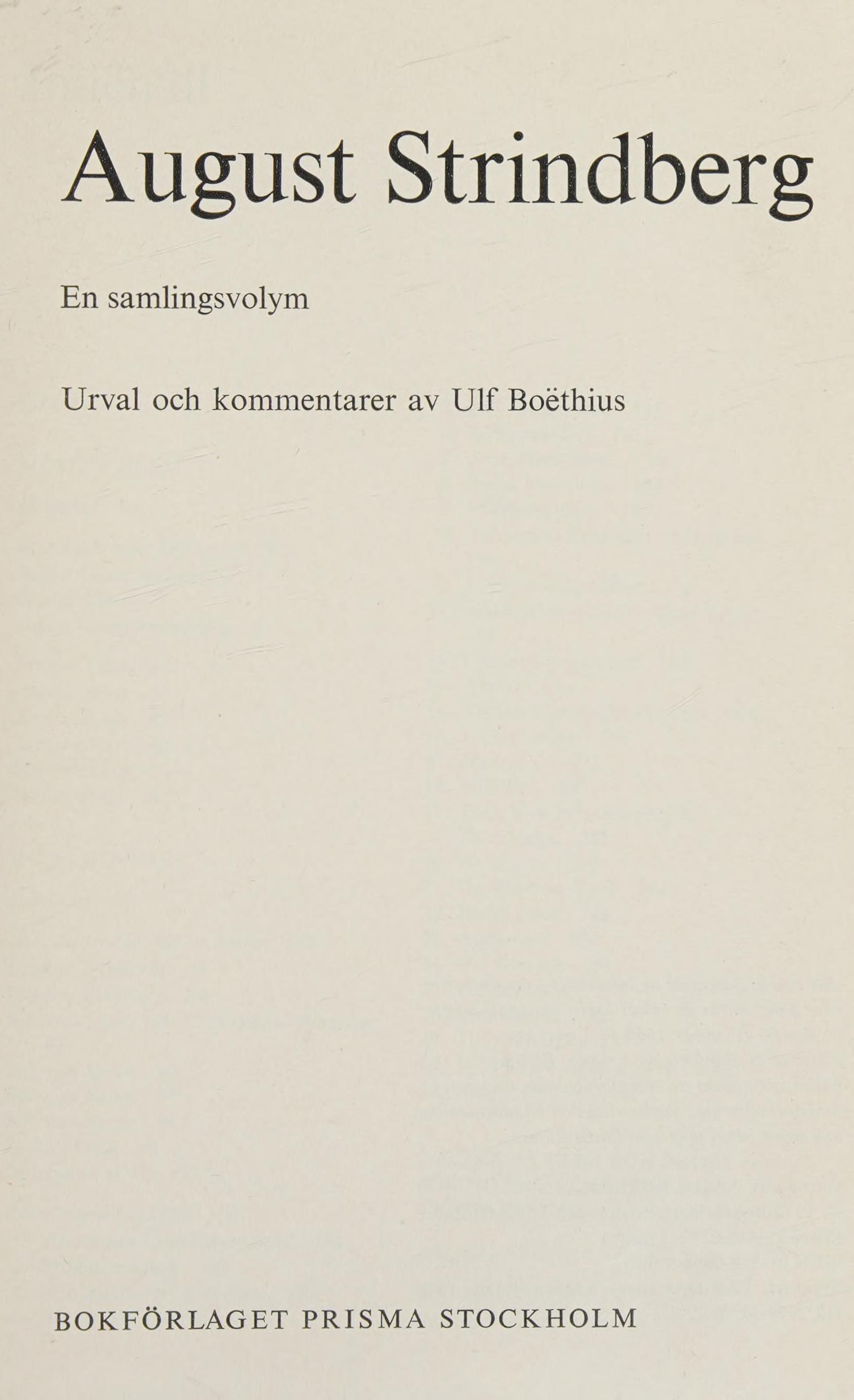 August Strindberg