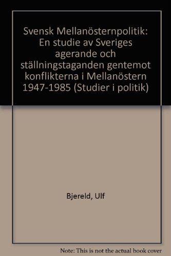 Svensk Mellanösternpolitik