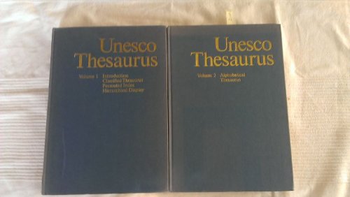 Unesco Thesaurus: A Structured List Of Descriptors For Indexing And Retrieving Literature In The Fields Of Education, Science, Social Science Cultur