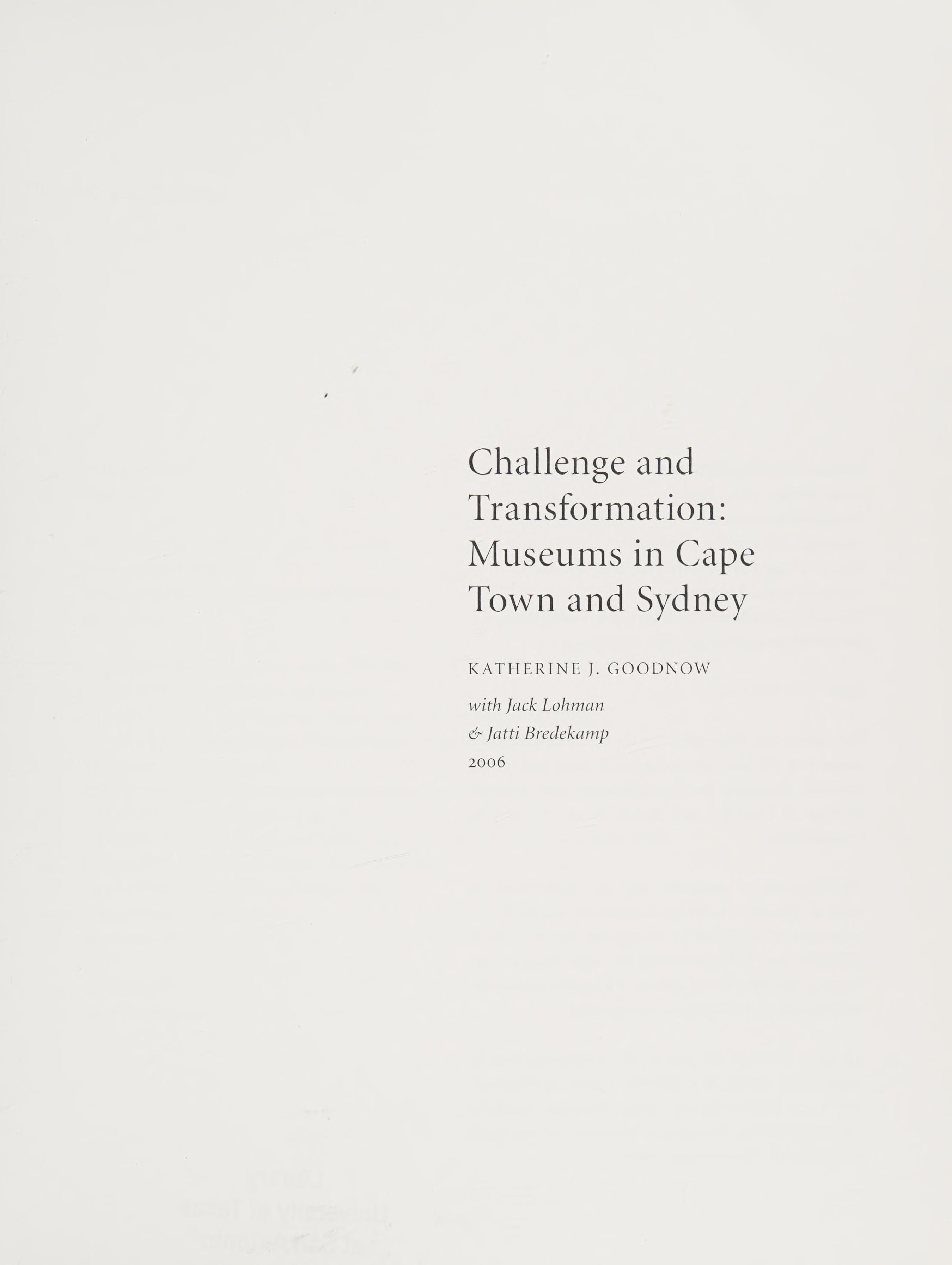 Challenge and Transformation
