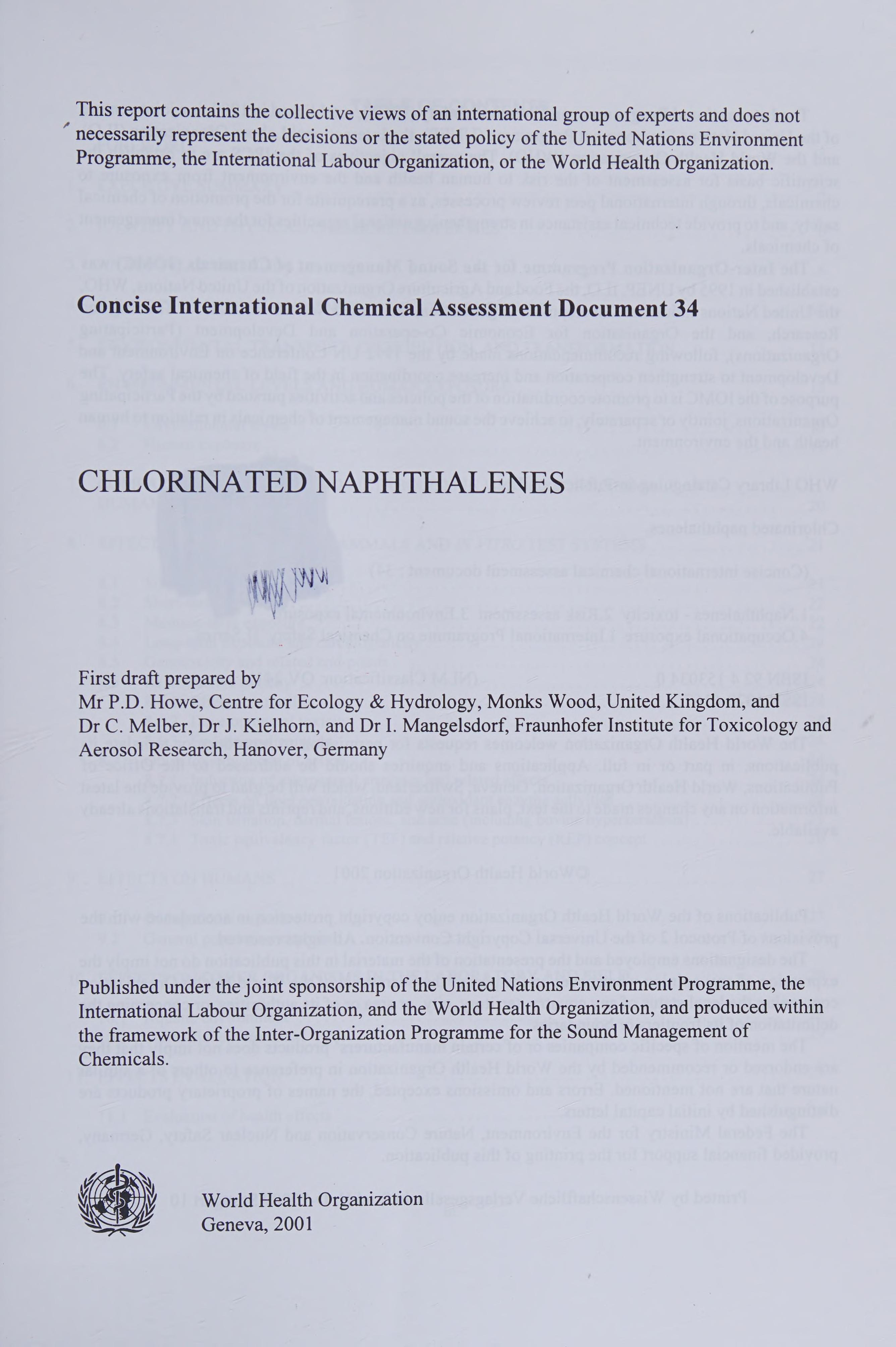 Chlorinated Naphthalenes