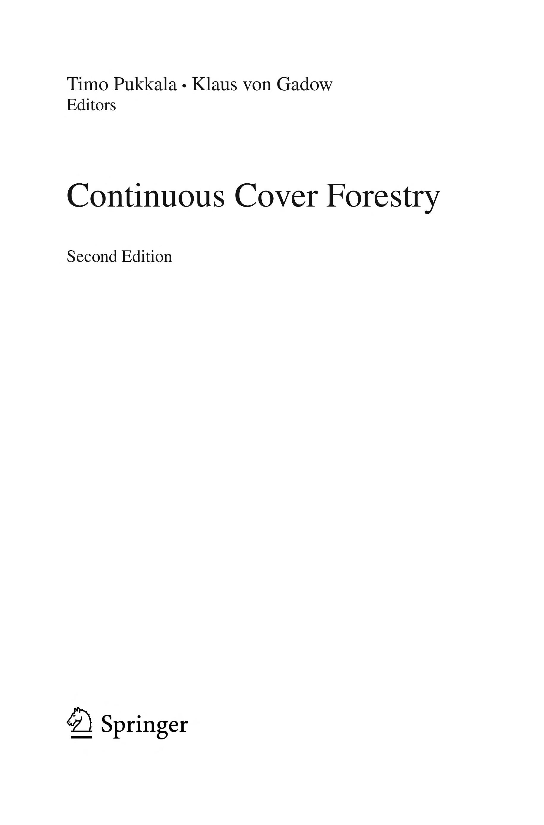 Continuous Cover Forestry