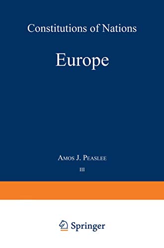 Volume Iii Â Europe: Constitutions Of Nations