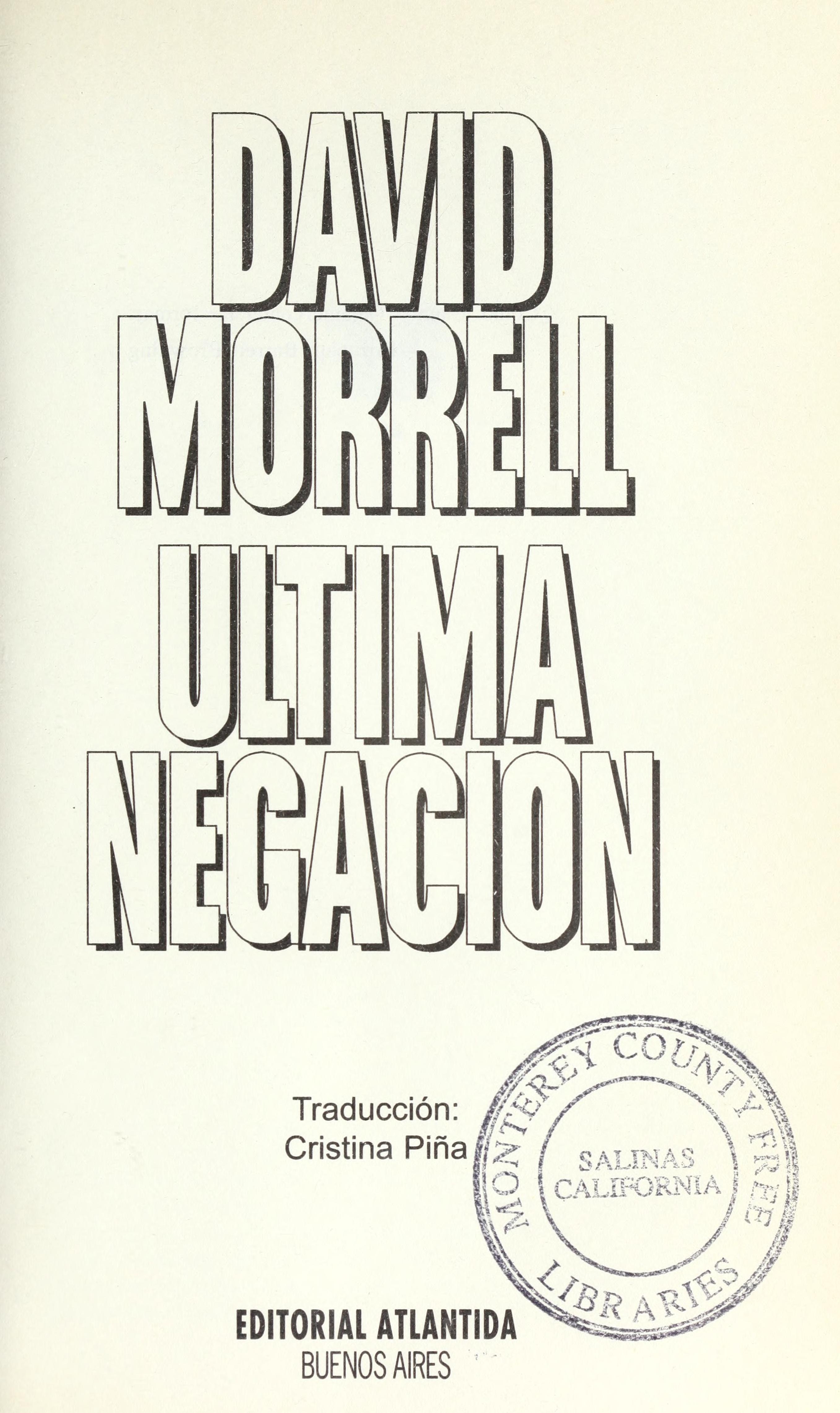 U Ltima Negacio N