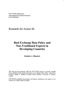 Real exchange rate policy and non-traditional exports in developing countries