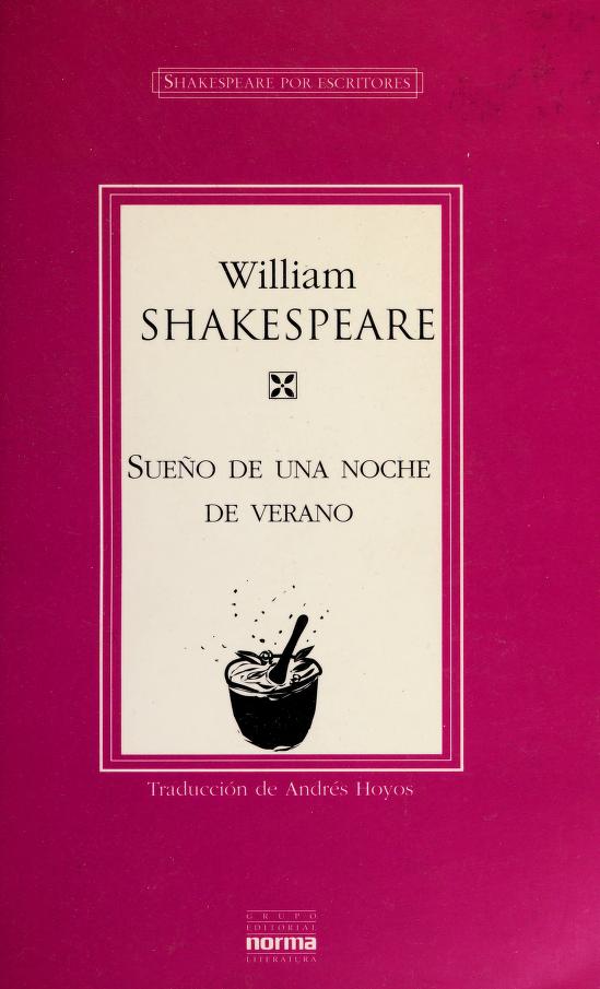Sueno de Una Noche de Verano by William Shakespeare, ISBN 9789580459804