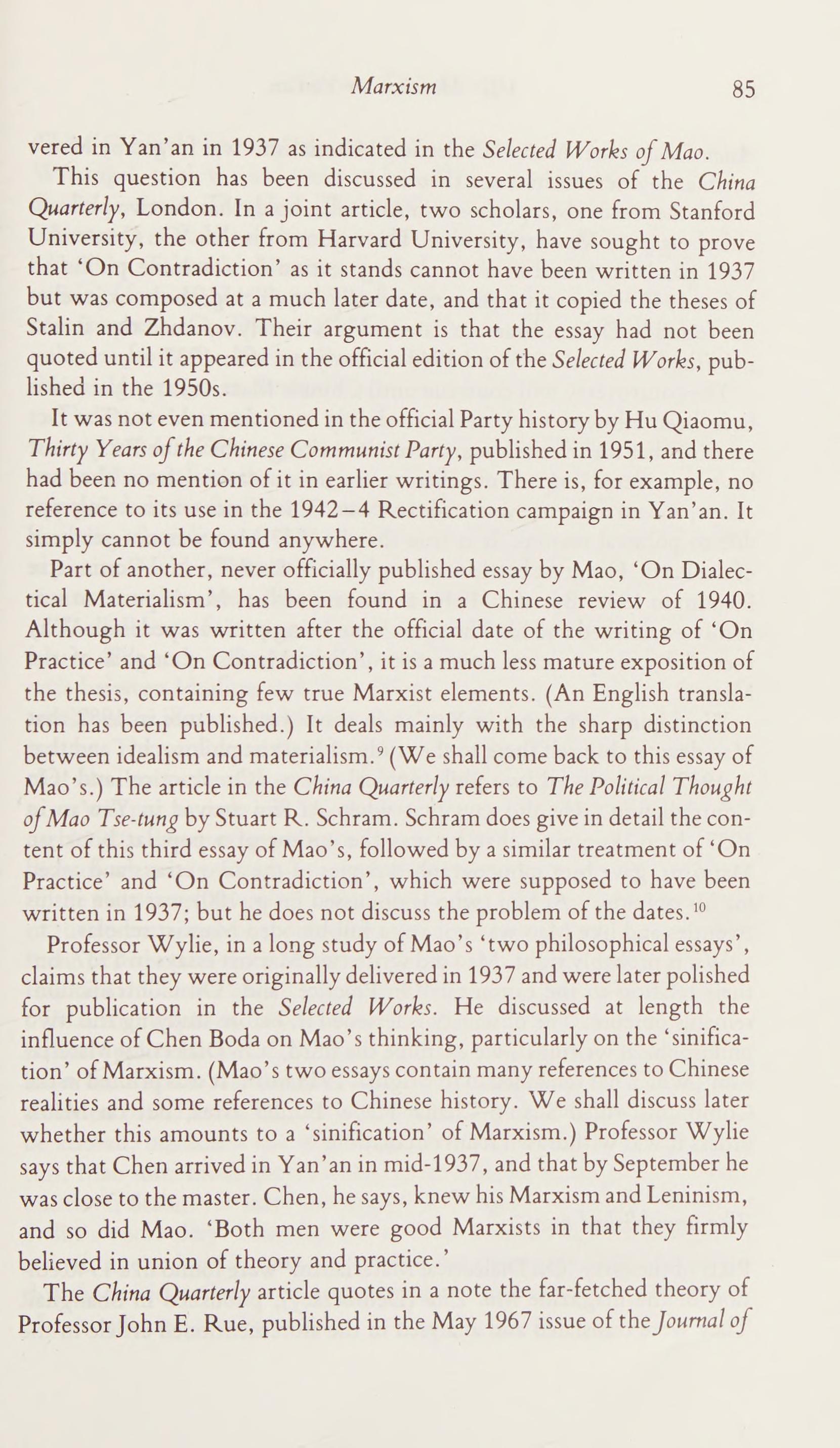 The Communist Party Of China And Marxism 1921-1985