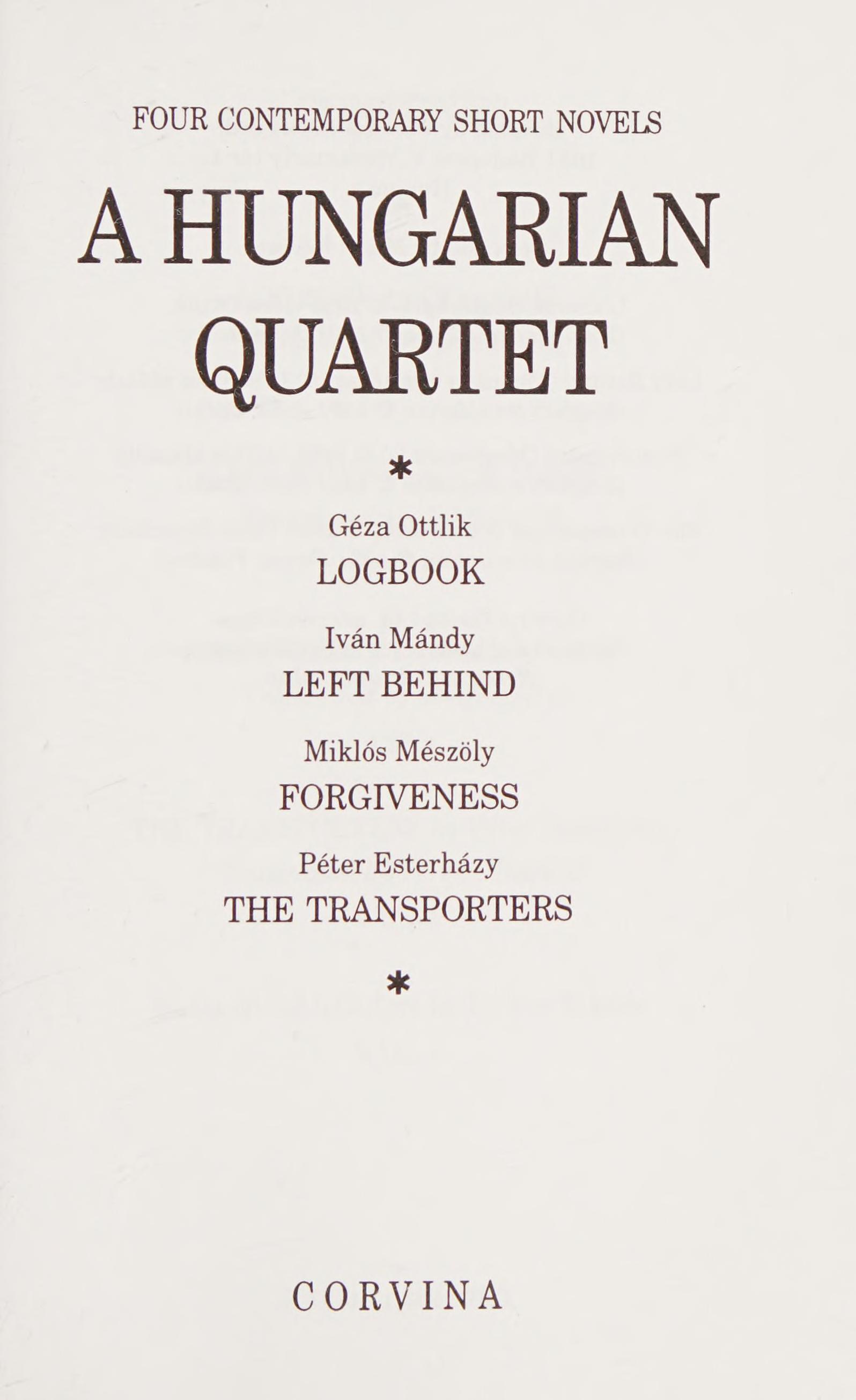 A Hungarian Quartet