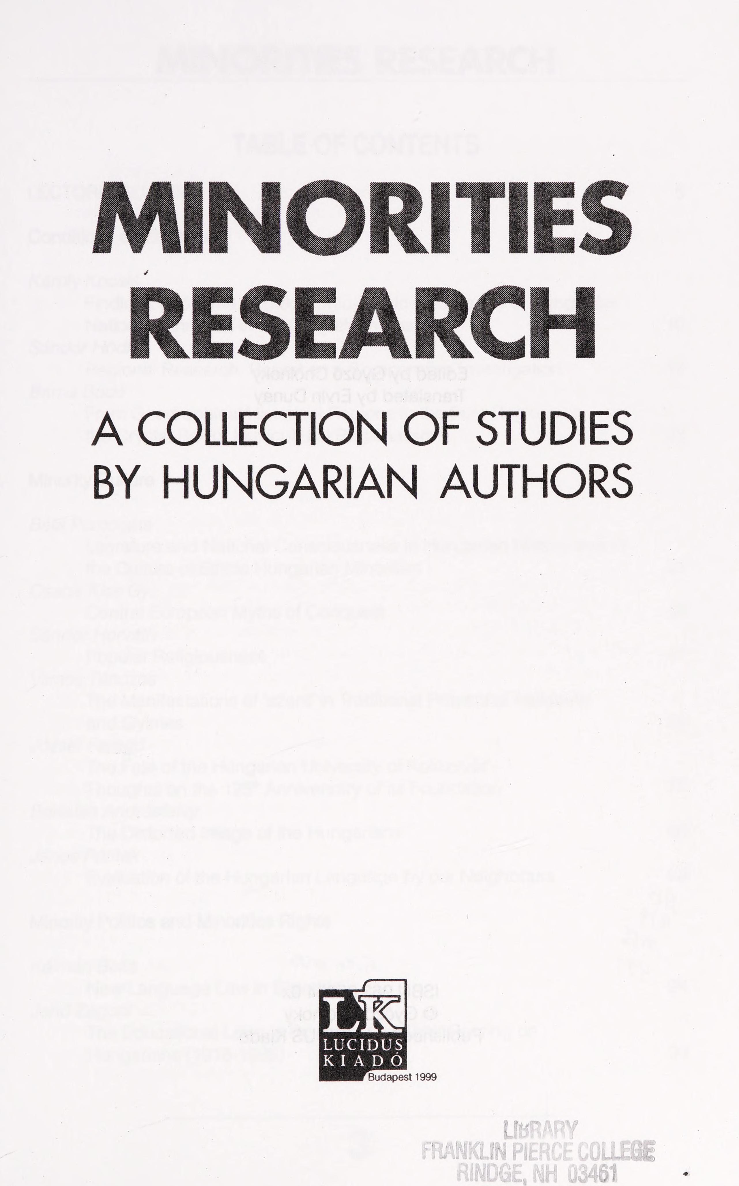 Minorities Research