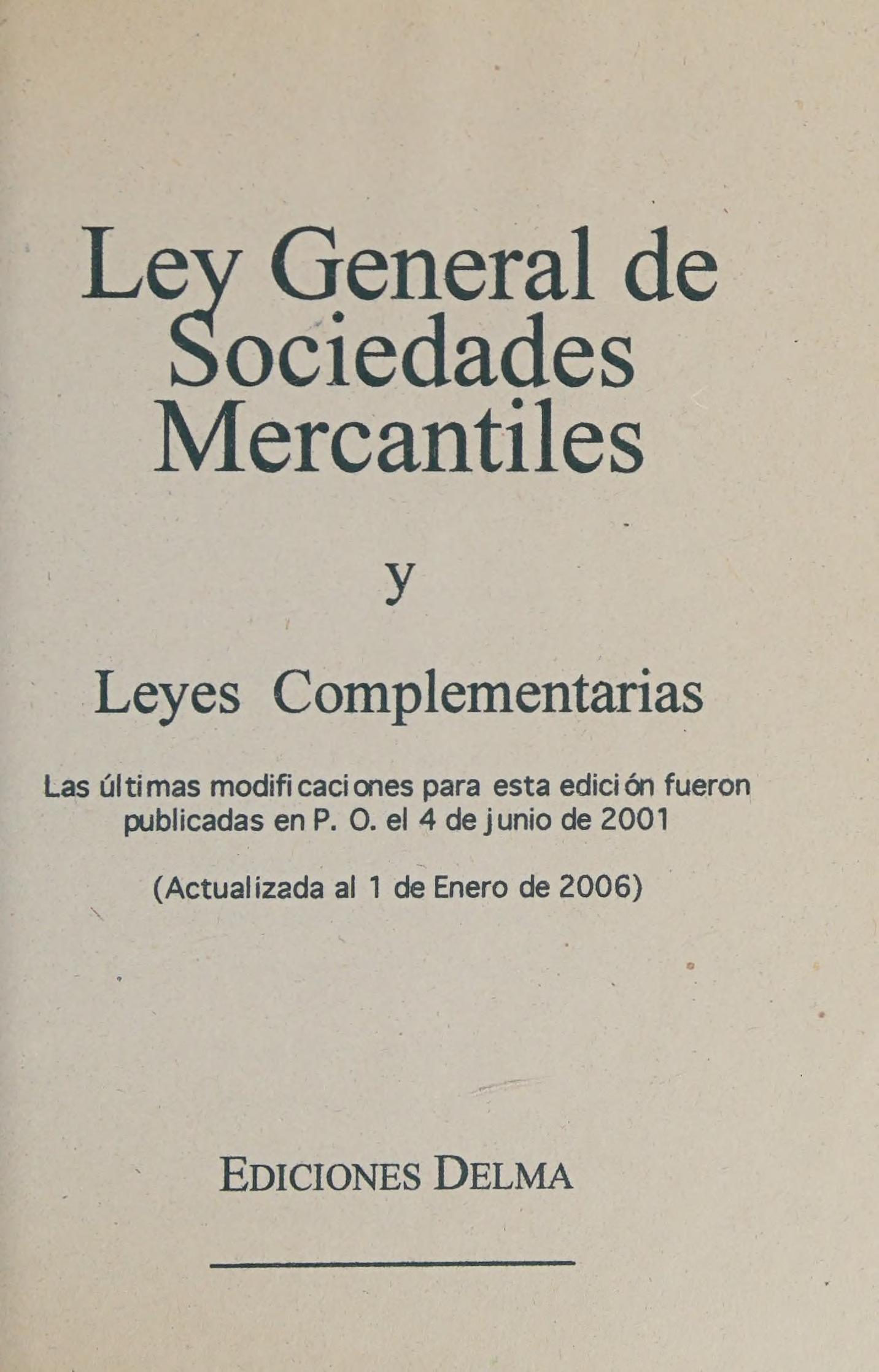 Ley General de Sociedades Mercantiles