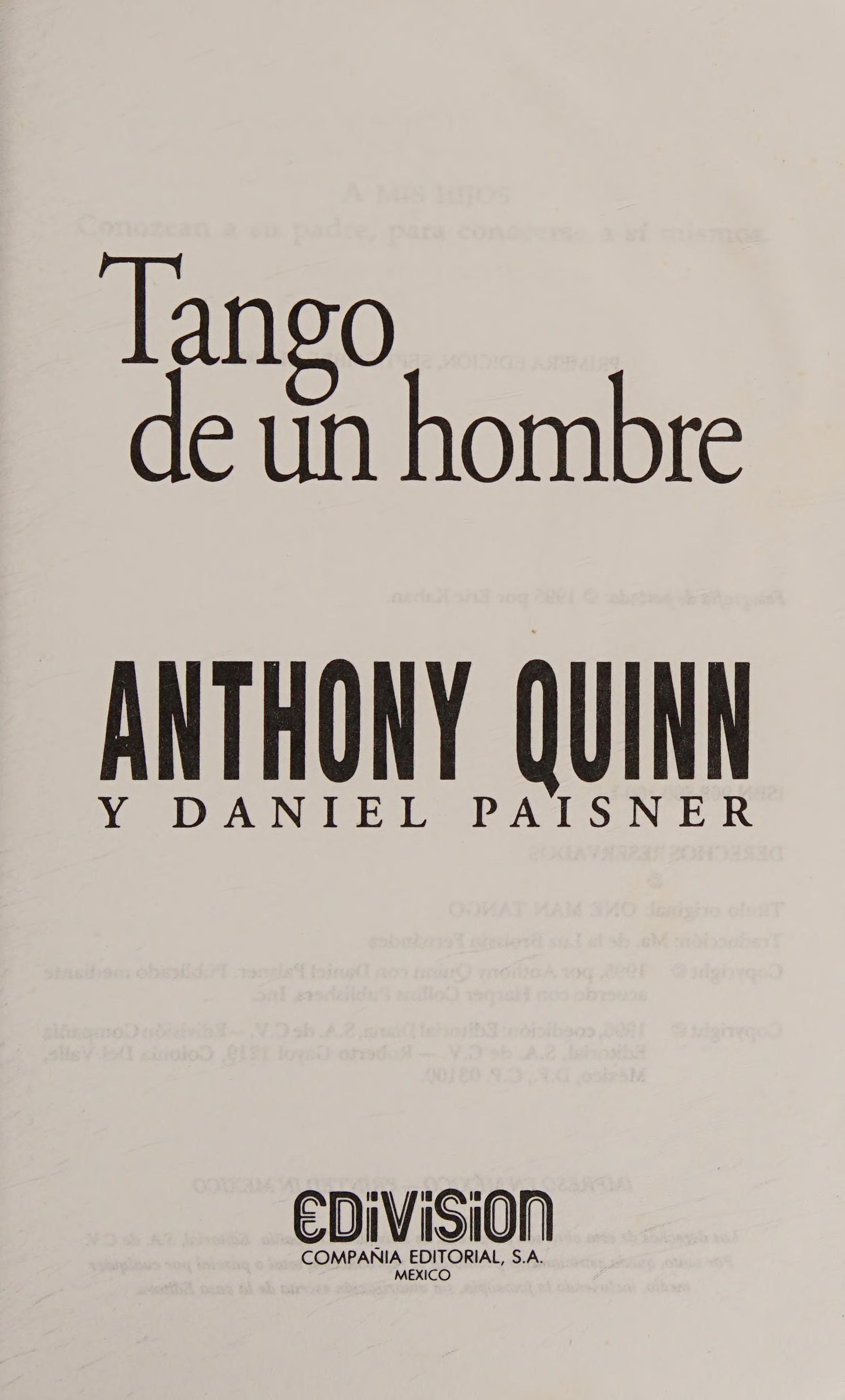 Tango de Un Hombre