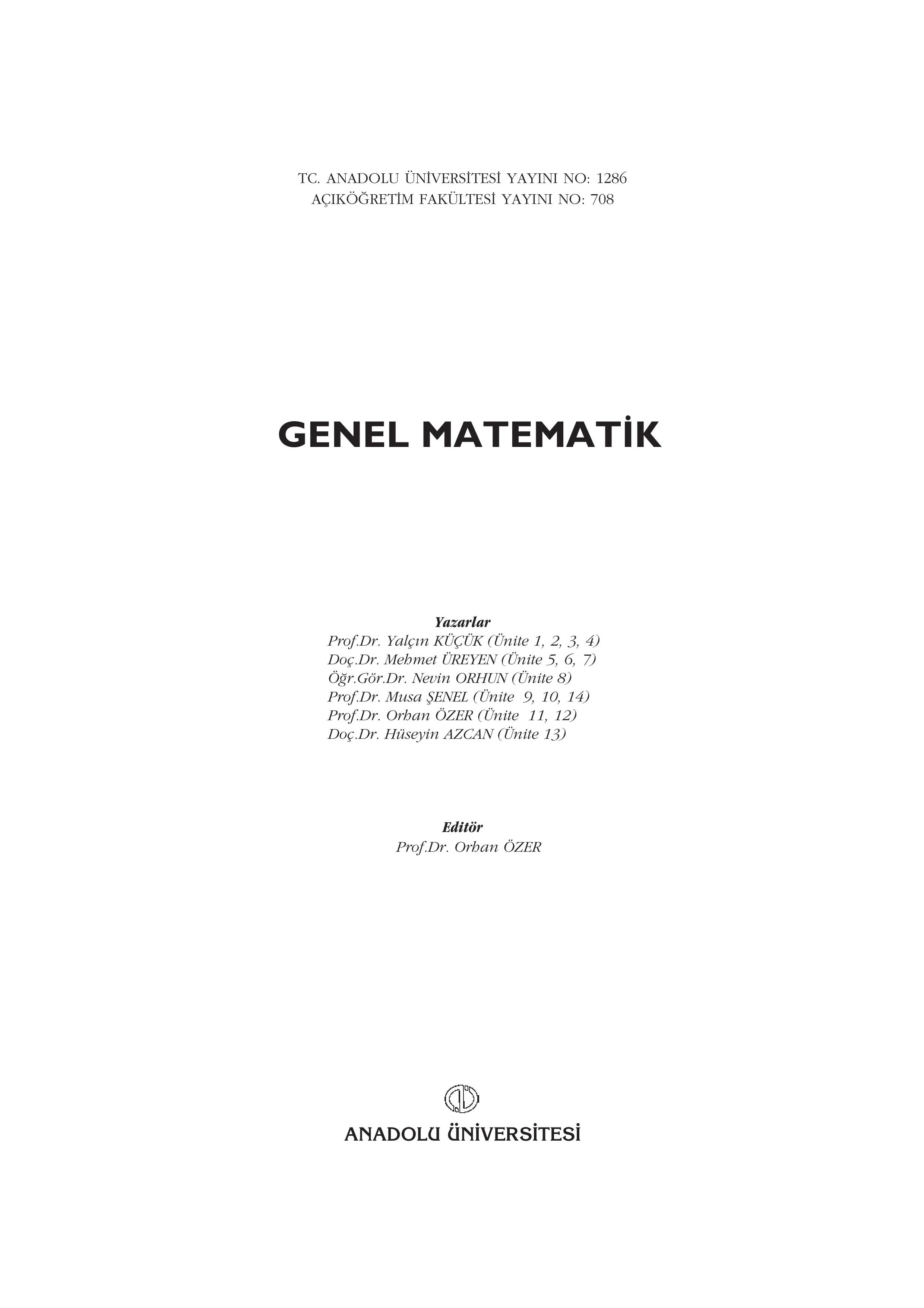 Genel Matematik